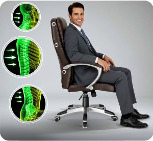 Krzesło biurowe Sofotel 322 Brązowe 10