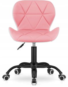 Krzesło obrotowe VASTO OFFICE PU PINK+WHITE SMOKE 2