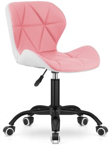 Krzesło obrotowe VASTO OFFICE PU PINK+WHITE SMOKE 3