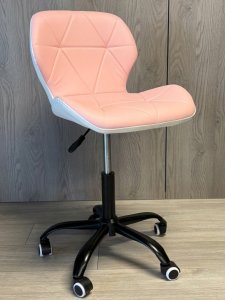 Krzesło obrotowe VASTO OFFICE PU PINK+WHITE SMOKE 6