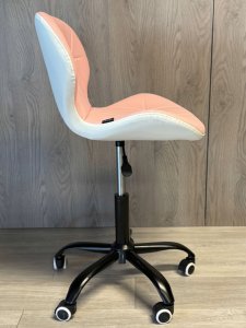 Krzesło obrotowe VASTO OFFICE PU PINK+WHITE SMOKE 7