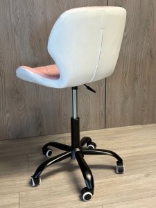 Krzesło obrotowe VASTO OFFICE PU PINK+WHITE SMOKE 8