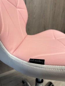 Krzesło obrotowe VASTO OFFICE PU PINK+WHITE SMOKE 9