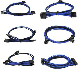 EVGA Zestaw kabli do G2/G3/P2/T2, 550-650W, Czarno-niebieskie (100-G2-06KU-B9) 1
