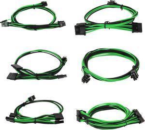 EVGA Zestaw kabli do G2/G3/P2/T2, 550-650W, Czarno-zielone (100-G2-06KG-B9) 1
