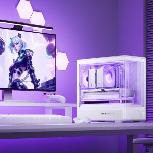 Obudowa Jonsbo D200 Midi-Tower, mATX, Tempered Glass, Mini Temp Display - biały 3