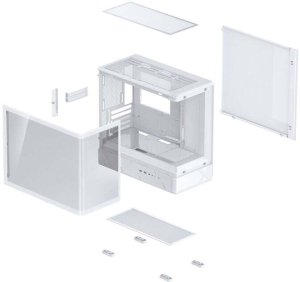 Obudowa Jonsbo D200 Midi-Tower, mATX, Tempered Glass, Mini Temp Display - biały 4