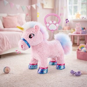 Jednorożec Na Smyczy Interaktywny Funkcja Nagrywania Porusza Się Różowy 3