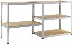 Bauerkraft Regał metalowy magazynowy 180x90x40 cm 12