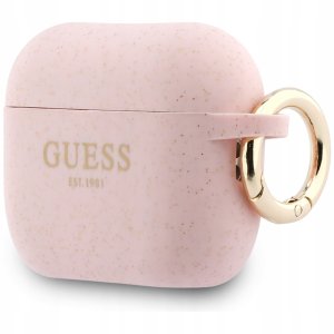 Etui Guess Silicone Glitter Ring do Apple AirPods Pro 3 różowy 3