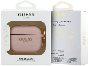 Etui Guess Silicone Glitter Ring do Apple AirPods Pro 3 różowy 4