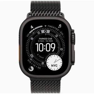 Smartwatch Apple Watch Ultra 3 GPS + Cellular 49mm Black Titanium / Titanium Milanese Loop S Czarny  (MF1N4QP/A) 2