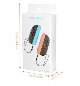 JYS 2x Uchwyt Grip na Joy-Con Pionowy + Pasek do Nintendo Switch 2 Czarny (SB11088) 8
