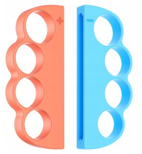 2x Uchwyt Bokserski Box Na Joy-con Nintendo Switch 2 / Nsw2 / Fitness Boxing / Jys-ns2298 / Niebieski - Pomarańczowy 6