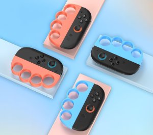 2x Uchwyt Bokserski Box Na Joy-con Nintendo Switch 2 / Nsw2 / Fitness Boxing / Jys-ns2298 / Niebieski - Pomarańczowy 9