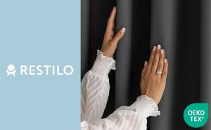 Zasłona gotowa CARLI na taśmie gładka 140x270 stalowa do salonu Restilo 8