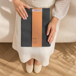 Zasłona gotowa CARLI na taśmie gładka 200x250 stalowa do salonu Restilo 5