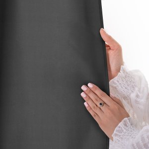 Zasłona gotowa CARLI na taśmie gładka 200x250 stalowa do salonu Restilo 7