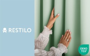Zasłona gotowa CARLI na taśmie gładka 200x270 miętowa do salonu Restilo 8