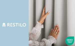 Zasłona gotowa CARLI na taśmie gładka 140x270 szara do salonu Restilo 8