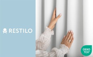Zasłona gotowa CARLI na taśmie gładka 200x270 biała do salonu Restilo 8