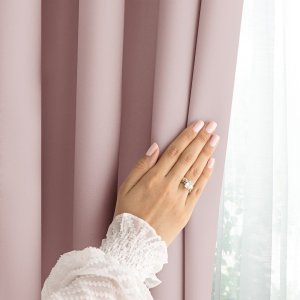 Zasłona gotowa CARLI na taśmie gładka 200x270 pudrowy róż salon Restilo 3