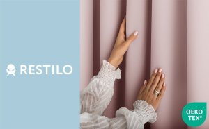Zasłona gotowa CARLI na taśmie gładka 200x250 pudrowy róż salon Restilo 8