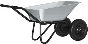 vidaXL Wózek Srebrny i czarny 137 x 60 x 65,5 cm Stal 2