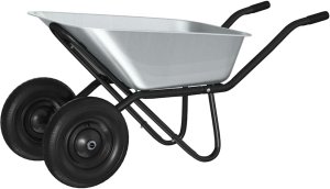 vidaXL Wózek Srebrny i czarny 137 x 60 x 65,5 cm Stal 7