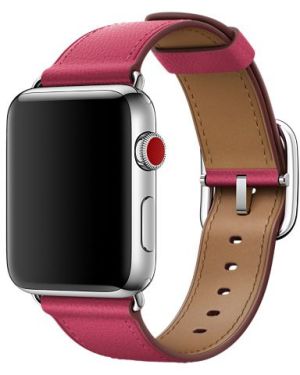 Apple Pasek w kolorze amarantowym z klamrą klasyczną do koperty 42 mm (MQV22ZM/A) 2