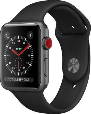 Smartwatch Apple Watch Series 3 Cell 38 mm GPS+4G Czarno-szary  (MQKG2ZD/A) 1