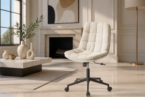 Krzesło biurowe Kontrasto Comfi KTB205 Beżowe 4