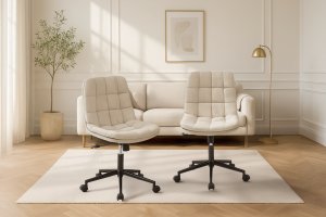 Krzesło biurowe Kontrasto Comfi KTB205 Beżowe 5