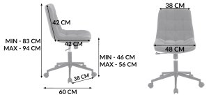 Krzesło biurowe Kontrasto Comfi KTB205 Beżowe 6
