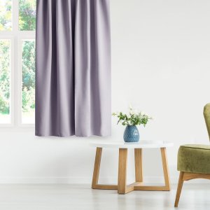 Zasłona blackout 90% na taśmie z szarfą 140x300 cm pudrowy róż Restilo 5