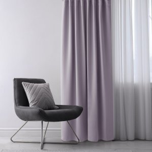 Zasłona blackout 90% na taśmie z szarfą 140x300 cm pudrowy róż Restilo 6