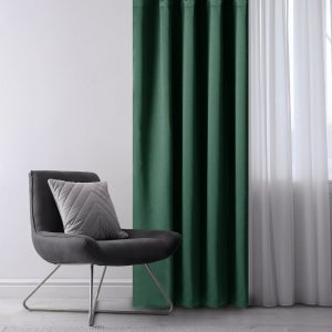 Zasłona blackout 90% na taśmie z szarfą 140x300 cm zielona Restilo 6