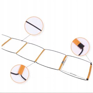 Drabinka koordynacyjna treningowa 3,2 m poprawa szybkości i zwinności 3