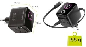 Ładowarka Mobile Origin 1x USB-A 1x USB-C 3.25 A (MO-65WDCH-PW3) 2