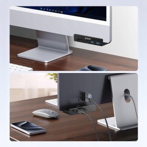 HUB USB Orico 1x SD 1x microSD 2x USB-C  + 2x USB-A 2.0 3.0 (MH5PMM-10-BK-BP) 2