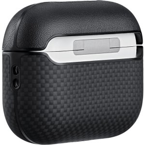 Pitaka Aramid Fiber Magnetic Case, Black/Grey - AirPods Pro 3 2