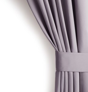 Zasłona blackout 90% na taśmie z szarfą 285x250 cm pudrowy róż Restilo 2