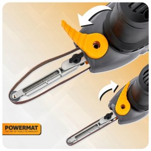 SZLIFIERKA TAŚMOWA PALCOWA 400W 900-1400M/MIN ZESTAW 3 PROWADNICE WALIZKA 4