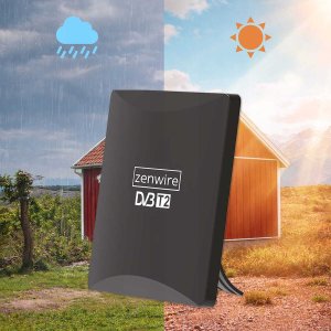Antena do Telewizji TV Naziemnej DVB-T2 HEVC 2w1 Zewnętrzna Wewnętrzna 4K Zenwire  HDAT80 3