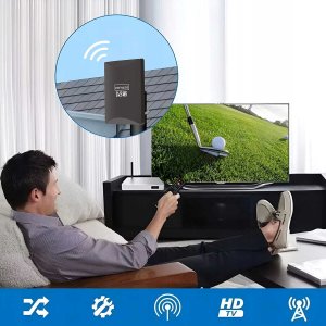 Antena do Telewizji TV Naziemnej DVB-T2 HEVC 2w1 Zewnętrzna Wewnętrzna 4K Zenwire  HDAT80 5