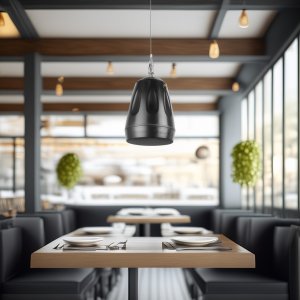 Zestaw czarnych głośników wiszących 6 x 5.5" AW32-B ze wzmacniaczem one size 17