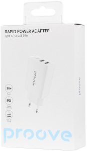 Ładowarka sieciowa Proove Rapid 30W (2 USB + Type-C) 2