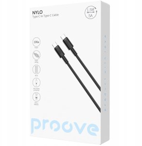 Kabel USB Proove Nylo Type-C to Type-C white 100W (1.5m) 2