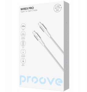 Kabel USB Proove WireX Pro Type-C to Type-C white 100W (1.5m) 5