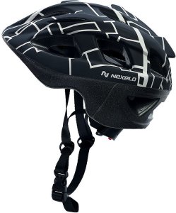 Kask dziecięcy NEXELO VIA Matt  lekki i regulowany Rozmiar kasku: M(53-55cm), Wybierz kolor: Black/silver 2